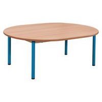 Table fixe Chloé plateau hêtre 4 pieds ovale - Mobidecor - Image principale