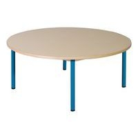 Table fixe Chloé plateau beige 4 pieds ronde - Mobidecor - Image principale