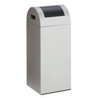 Poubelle tri anti-feu - 60 L - Argent trappe anthracite - Image principale