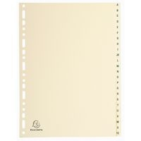 Lot de 10 Intercalaires carte peau 155g 24 positions de a à z A4 - Image principale