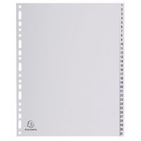 Lot de 5 Intercalaires numériques pp gris 31 positions - a4 maxi - Image principale