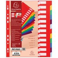 Lot de 15 Intercalaires pp opaque semi rigide 12 positions - a4 maxi - Image principale