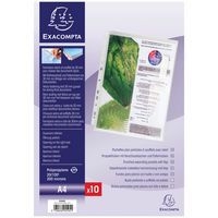 Lot de 4 Sachet de 10 pochettes à soufflet avec rabat latéral PP A4 - Image principale