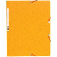 Chemise à élastique sans rabat carte lustrée 400gm² A4 jaune (lot de 25) - Image principale