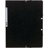 Chemise à élastique sans rabat carte lustrée 400gm² A4 noir (lot de 25) - Image principale