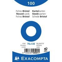 Lot de 20 Paquet 100 fiches sous film bristol uni 75x125mm - Image principale