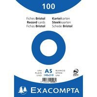Lot de 10 Paquet 100 fiches sous film bristol uni 148x210mm - Image principale