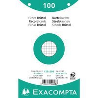 Paquet 100 fiches blanc oeilm quadoeillé perforé 125x200mm (lot de 12) - Image principale