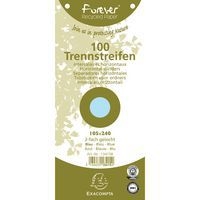 Paquet 100 fiches intercalaires bleu forever 105x240mm (lot de 12) - Image principale