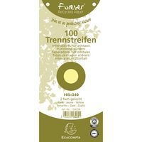 Paquet 100 fiches intercalaires jaune forever 105x240mm (lot de 12) - Image principale