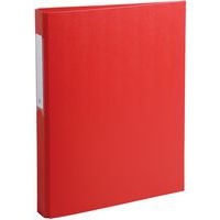 Lot de 10 classeurs rembordé PP 2 anneaux rond 25mm sur 3eme Rouge - Image principale