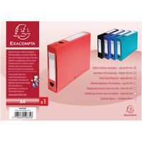 Lot de 10 boîtes de classement à pression 60mm PP 7/10e opaque A4 Rouge - Image principale