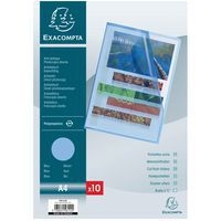 Lot de 10 Sachet 10 pochettes coin PP grainé 12/100e A4 Bleu - Image principale