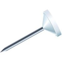 Boîte de 100 épingles tête plate unie pointe 8mm blanc - Image principale