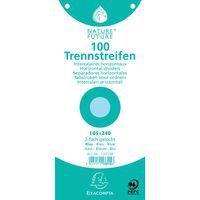 Lot de 12 paquets 100 fiches intercalaires  perforées - 105x240mm Bleu - Image principale
