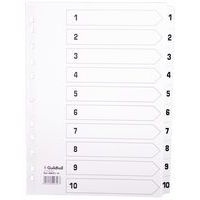 Lot de 25 Intercalaires à touches plastifiées - 10 touches 1 à 10 A4 - Image principale