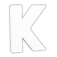 Petite lettre K 12cm (Lot de 10) - Image principale