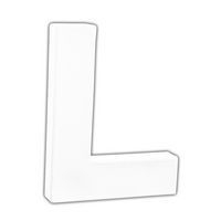 Petite lettre L 12cm (Lot de 10) - Image principale