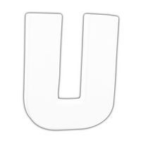Petite lettre U 12cm (Lot de 10) - Image principale