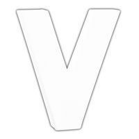 Petite lettre V 12cm (Lot de 10) - Image principale