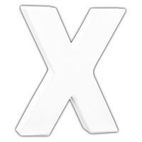 Petite lettre X 12cm (Lot de 10) - Image principale