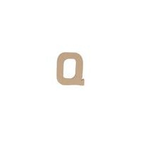 Lettre Q kraft 20cm (Lot de 6) - Image principale