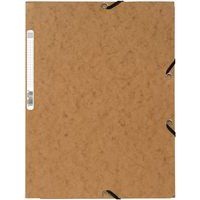 Lot de 25 chemises 3 rabats carte lustrée 400g/m2  A4 Tabac - Image principale