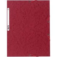 Lot de 25 chemises 3 rabats carte lustrée 400g/m2  A4 Cerise - Image principale