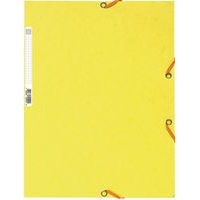 Lot de 25 chemises 3 rabats carte lustrée 400g/m2  A4 Jaune citron - Image principale