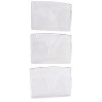 Lot de 3 Corbeilles murales Cristal transparentes - Manutan - Image principale