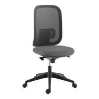 Chaise Alaia dos résille noire contact synchrone gris - Image principale