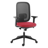 Fauteuil Alaia dos résille noire contact synchrone rouge - Image principale