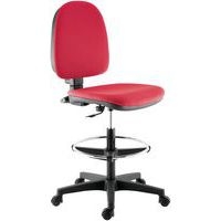 Chaise haute sur roulettes Torino dos/assise rouge - Image principale