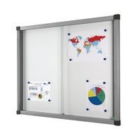 Vitrine d'intérieur Cube - Fond aluminium - Porte en verre de sécurité - Image principale