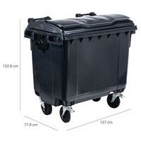 Conteneur à déchet - 660 L Gris - Image 6