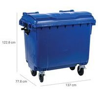 Conteneur 4 Roues 660L Bleu - Mobil Plastic - Image 7