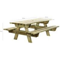 Table de pique-nique en pin - Manutan - Image 7