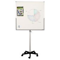 Tableau d'information double face mobile Hxl : 96x96 cms - Blanc/Liège - Image 2