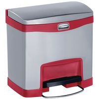 Collecteur Slim Jim Step On Front Step 15 L inox mat, rouge - Image principale