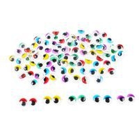 Sachet de 100 yeux mobiles adhésifs colorés avec cils Ø 1 cm - Image 2