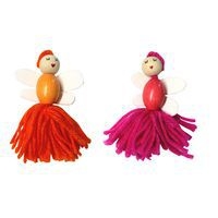 Seau de 575 perles en bois formes assorties Ø 8 à 25 mm - Image 3