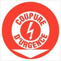 Panneau anti-incendie coupure d'urgence rigide - Image principale