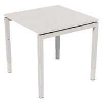 Bureau droit Kelli ergonomique à manivelle Blanc 120 cm - Image principale