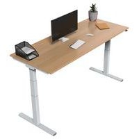 Bureau électrique ergonomique Kelli Chêne 200 cm - Image 2