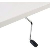 Bureau droit Kelli avec pied en T Blanc 180 cm Manivelle droite - Image 4