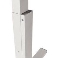 Bureau droit Kelli avec pied en T Chêne 140 cm Manivelle droite - Image 4