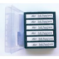 Pastels secs tendres, section carrée 1cm longueur 66mm Blanc - Image principale