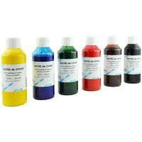 Set de 6 flacons d'encre de Chine 250ml, couleurs assorties - Image principale