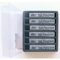 Pastels secs tendres, section carrée 1cm longueur 66mm Noir - Image principale