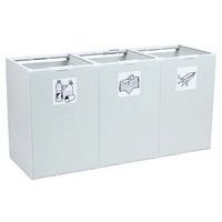 Poubelle plastique modulaire de trois éléments 60L - Image principale